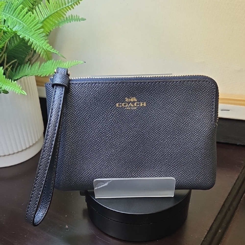 Coach Midnight Blue Wristlet